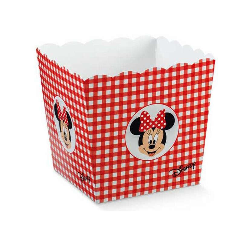 Box Minnie porta pop corn caramelle - 5 pz