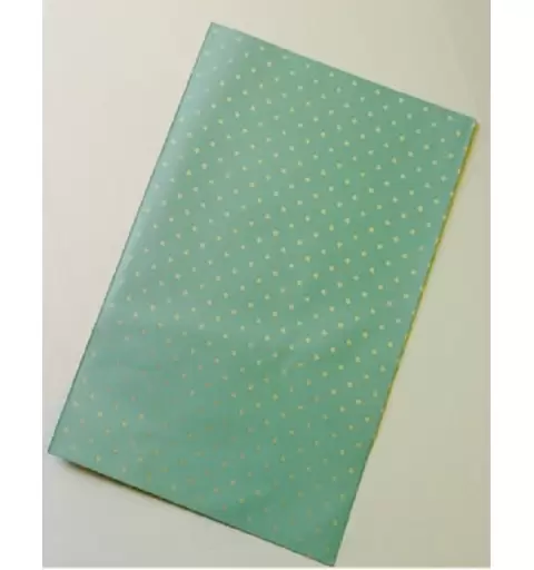 50 BUSTINE REGALO POIS VERDE TIFFANY METALLIZZATE 15 X 25 CM