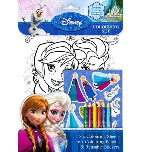 2 adesivi da colorare Frozen CASE Natale Regali Disney Cancelleria Ufficiale Elsa Anna 