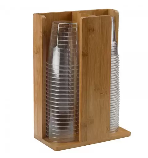 PORTA BICCHIERI IN BAMBOO LEGNO NATURALE