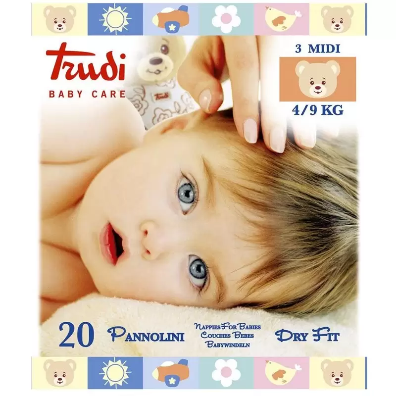 PACCO DI PANNOLINI TRUDI BABY CARE TAGLIA 3