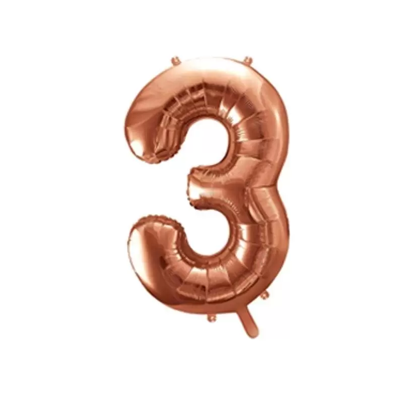 PALLONCINO FOIL 3 ROSE GOLD 86 CM