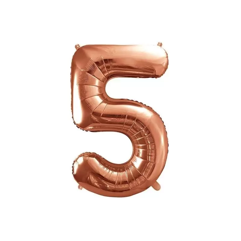 PALLONCINO FOIL 5 ROSE GOLD 86 CM