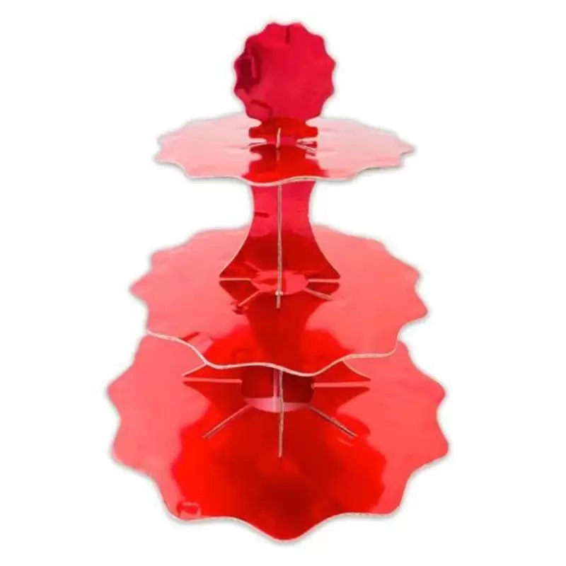 ALZATINA PER DOLCI ROSSO METAL