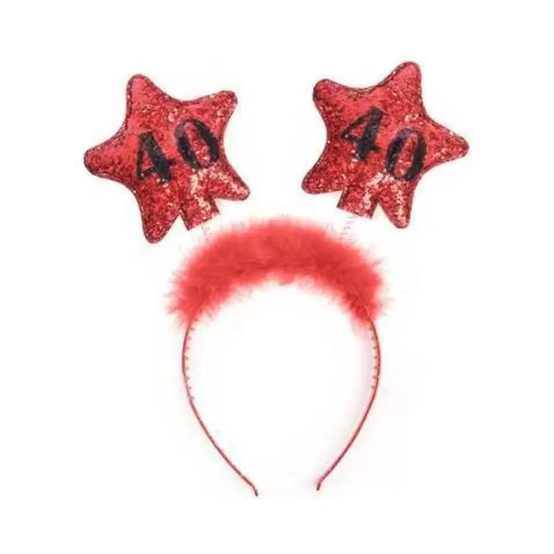 CERCHIETTO 40 ANNI CON STELLE ROSSO