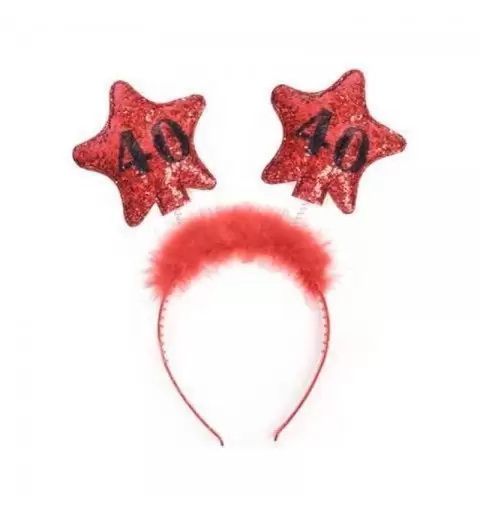 CERCHIETTO 40 ANNI CON STELLE ROSSO