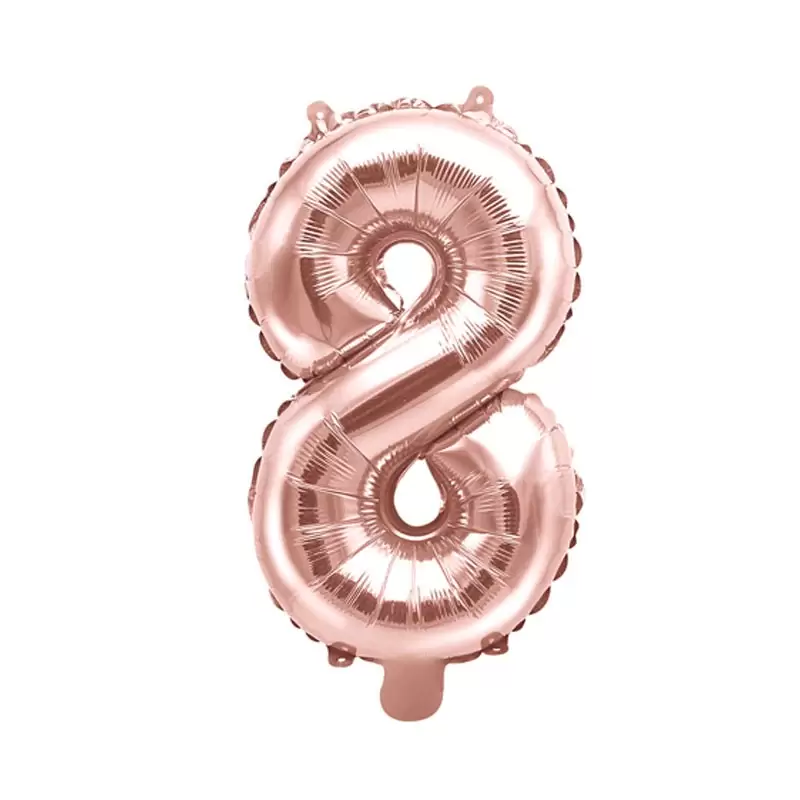 PALLONCINO FOIL 8 ROSE GOLD 40 CM