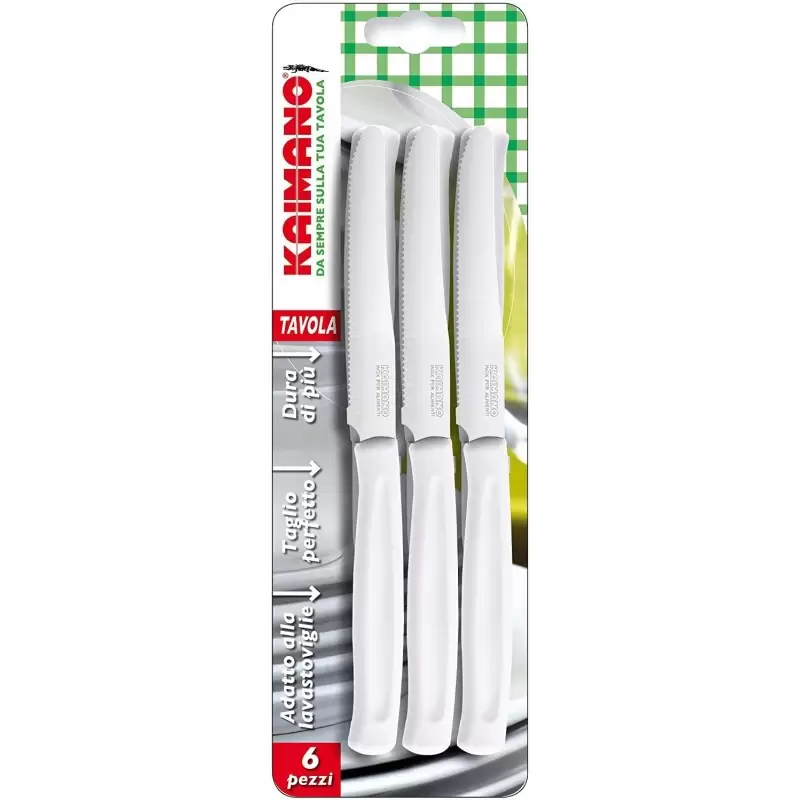 6 COLTELLI KAIMANO BIANCHI
