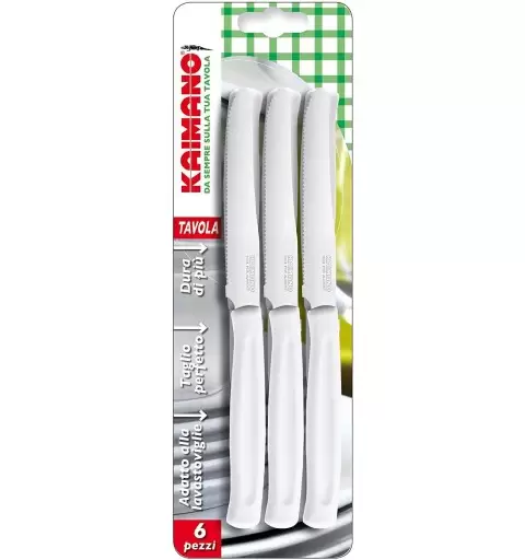 6 COLTELLI KAIMANO BIANCHI