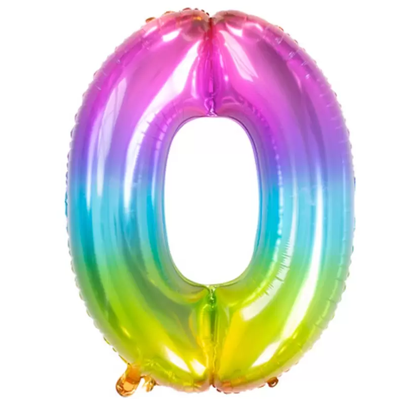 PALLONCINO FOIL YUMMY GUMMY RAINBOW NUMERO 0 86 CM