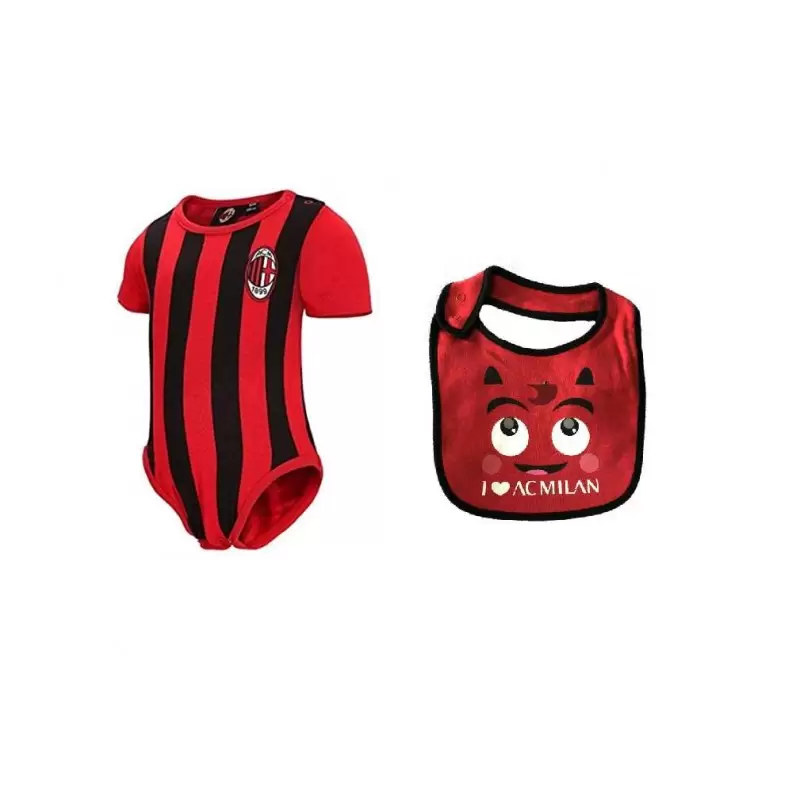 BODY MILAN CON BAVETTA – PICCOLI TIFOSI ROSSO NERI