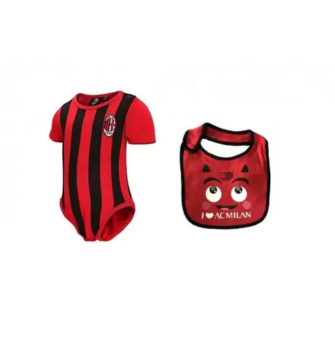 BODY MILAN CON BAVETTA – PICCOLI TIFOSI ROSSO NERI
