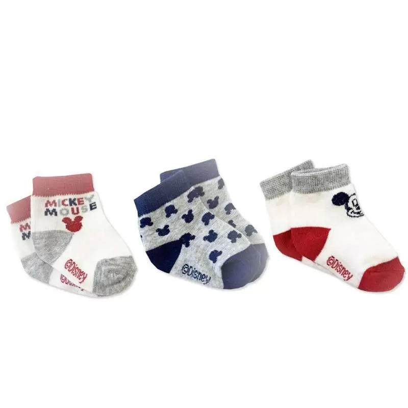 CALZINI TOPOLINO ROSSO BLU 6-12 MESI - 1 CONFEZIONE DA 3