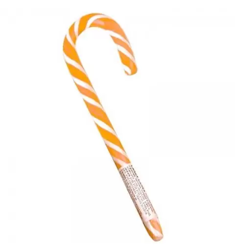 CANDY CANE ARANCIONE E BIANCO - 1 PZ