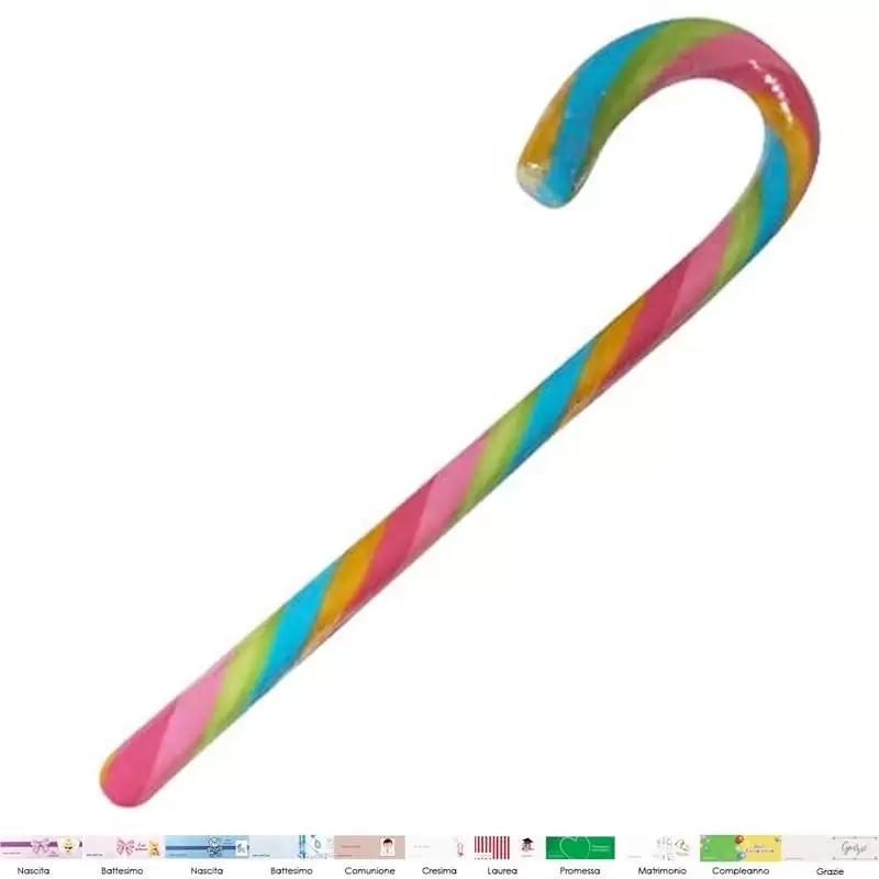 16 CANDY CANE BUBBLEGUM MULTICOLOR CON BIGLIETTINI