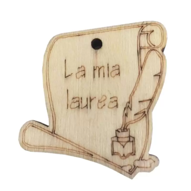 DECORAZIONI LEGNO PERGAMENA LA MIA LAUREA 24 PZ