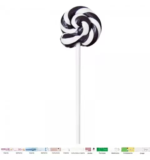10 LECCA LECCA A SPIRALE NERI CON BIGLIETTINI