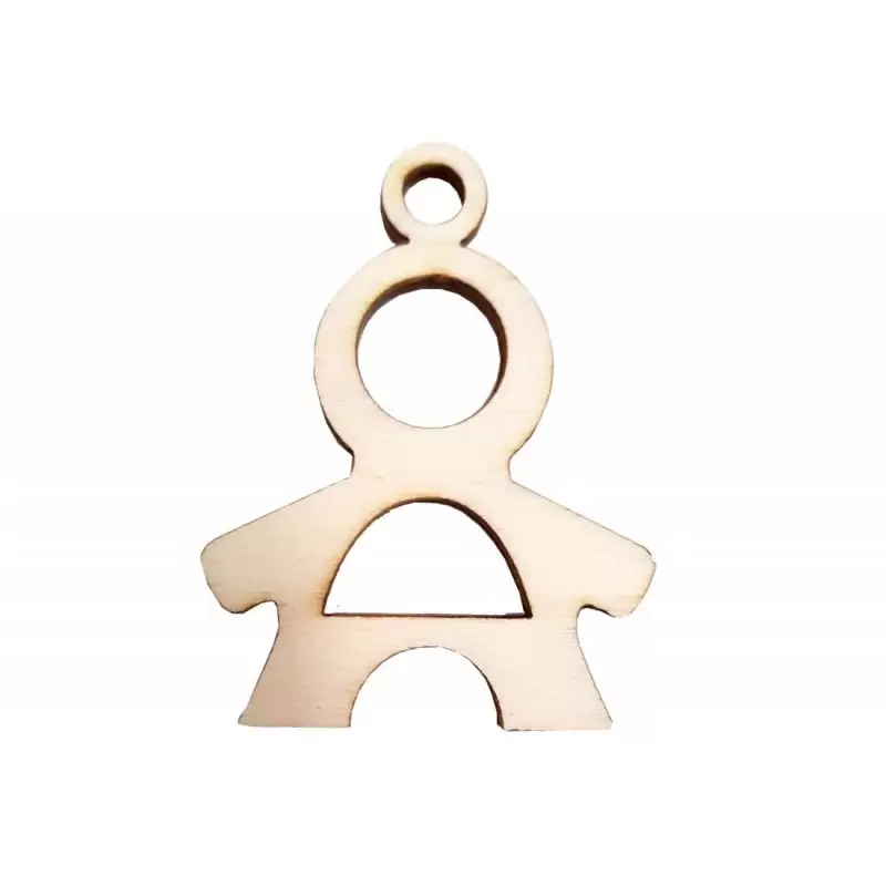 DECORAZIONI LEGNO BIMBO - 24 PZ