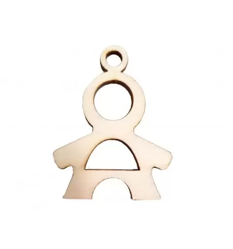 DECORAZIONI LEGNO BIMBO - 24 PZ