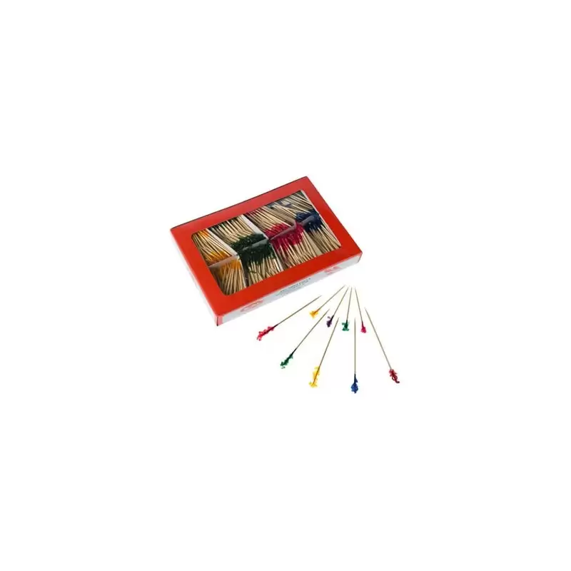 1000 STUZZICADENTI VARI COLORI FRILLS S0005 7 CM