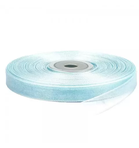 NASTRINO CELESTE IN ORGANZA 6 MM X 50 METRI