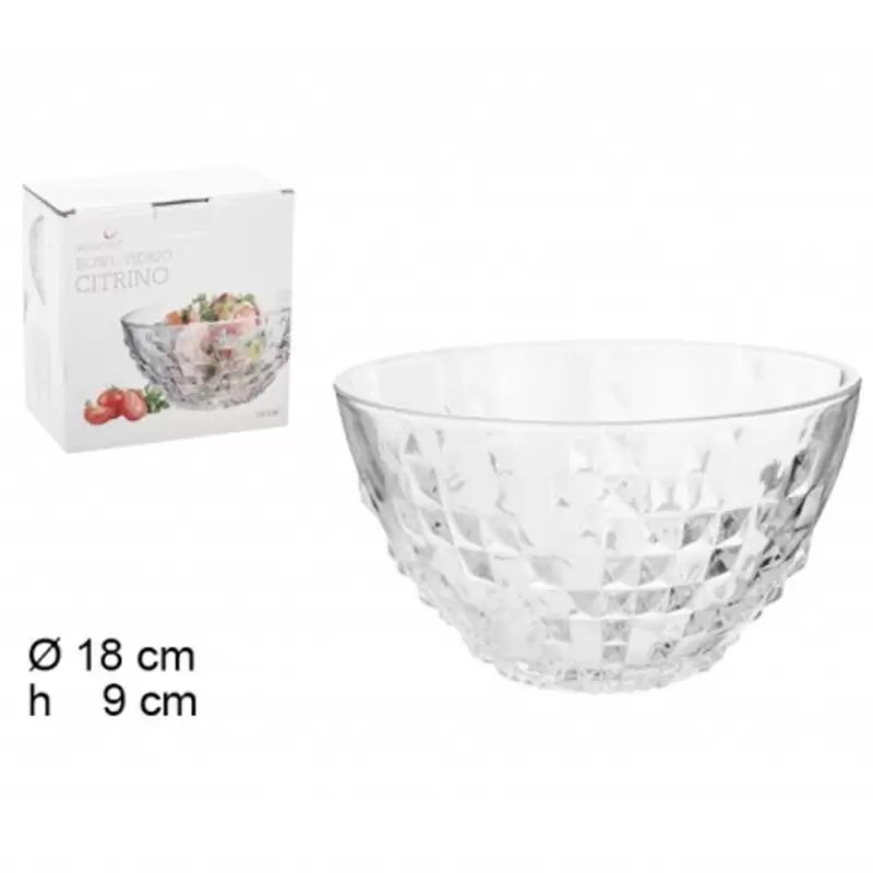3 CIOTOLE DI VETRO CITRINO BOWL