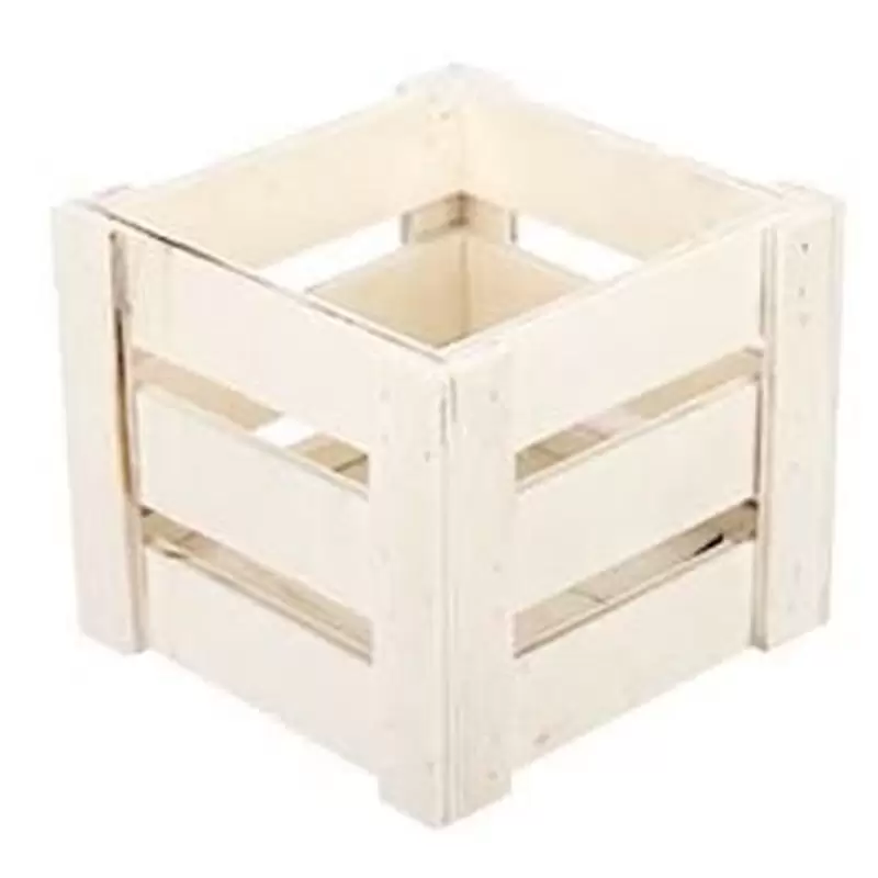 6 MINI CASSETTA DI LEGNO NATURALE 8,5 CM
