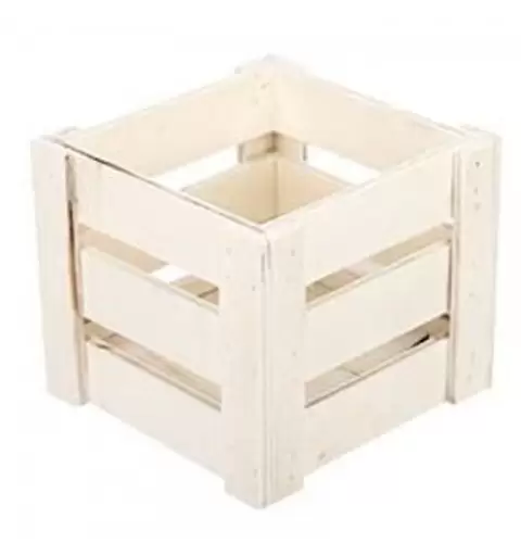 6 MINI CASSETTA DI LEGNO NATURALE 8,5 CM