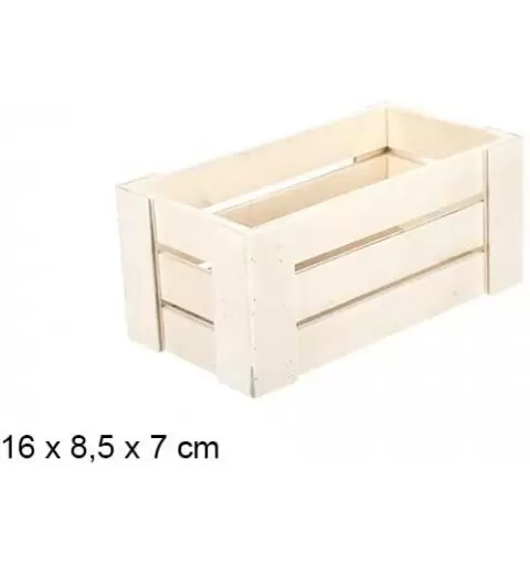 MINI CASSETTA DI LEGNO NATURALE 16 CM