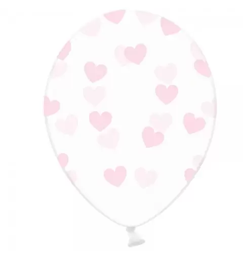 PALLONCINO CUORI ROSA CRYSTAL CLEAR