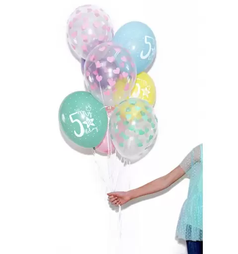 PALLONCINO CUORI ROSA CRYSTAL CLEAR