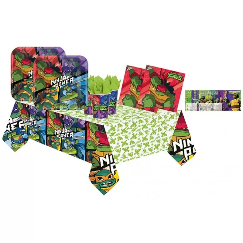 KIT N.9 TARTARUGHE NINJA CON INVITI