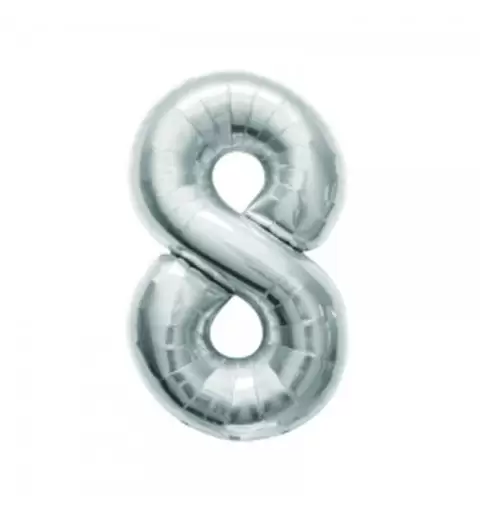 PALLONCINO FOIL 8 ARGENTO 1 METRO