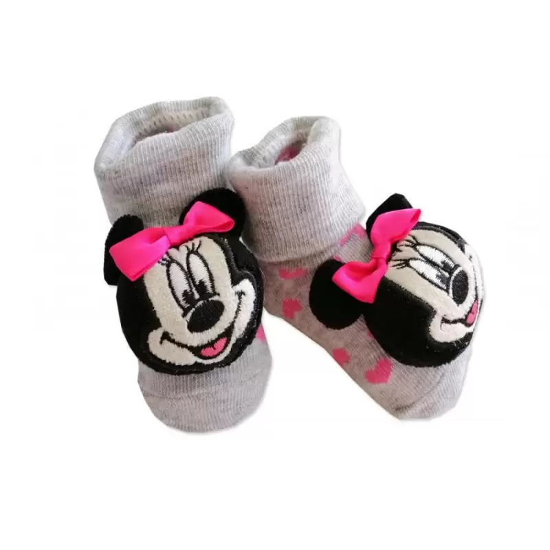 Calzini Neonata Minnie 3D Grigio T.U 1 Paio W20003