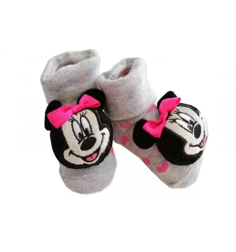 Calzini Neonata Minnie 3D Grigio T.U 1 Paio W20003