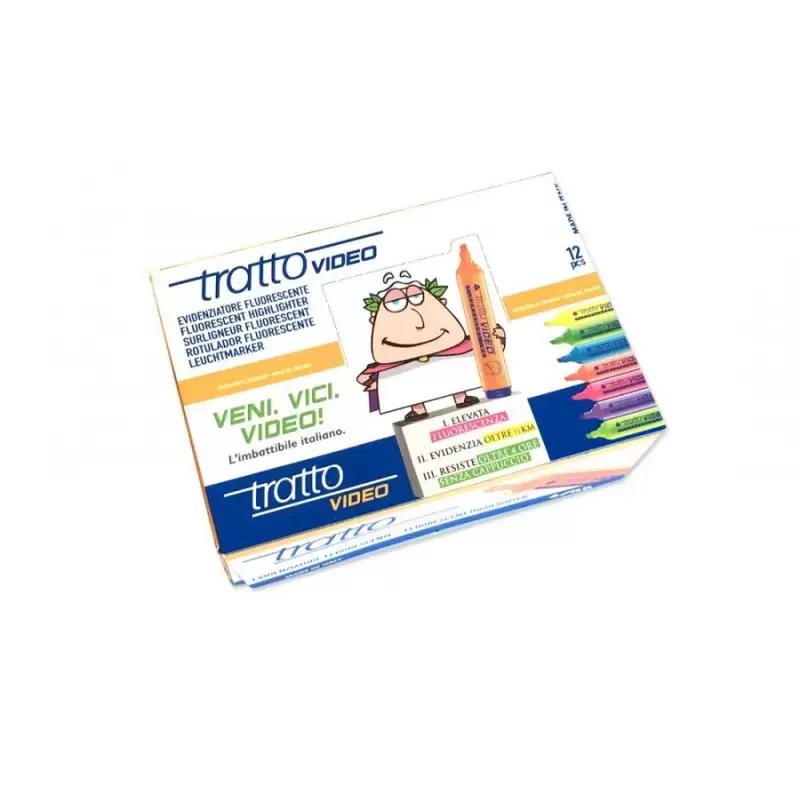 Evidenziatore Fluorescente Tratto Video Arancione 12pz 8302-03