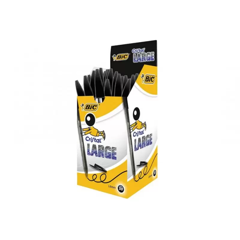 Penna Bic Cristal Large  Nera 1,6mm 50pz 902629
