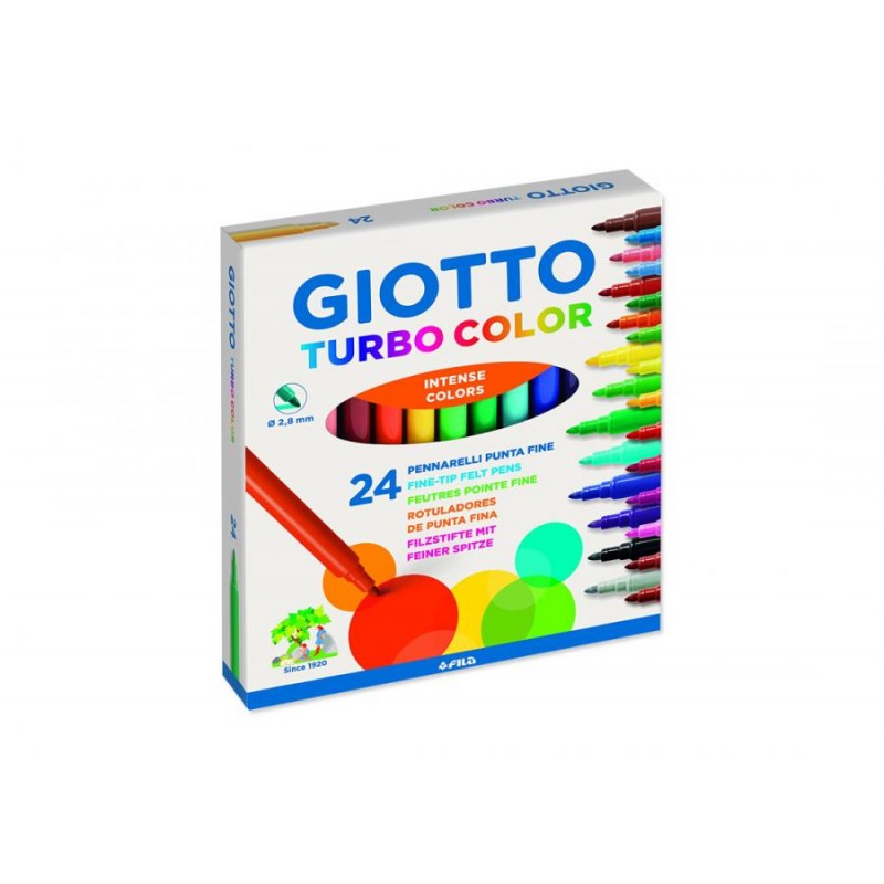 Pennarelli Colorati - Colori Giotto Turbo Color 24 pz 2,8mm 417000