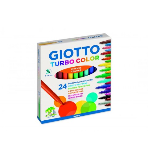 Pennarelli Colorati - Colori Giotto Turbo Color 24 pz 2,8mm 417000