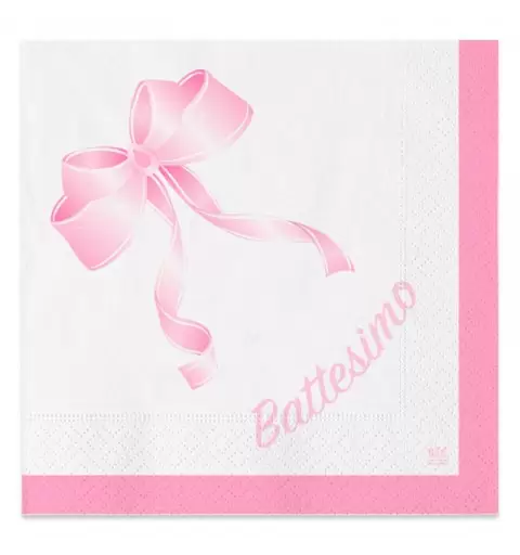 TOVAGLIOLI BATTESIMO SONAGLIO ROSA 20 PZ