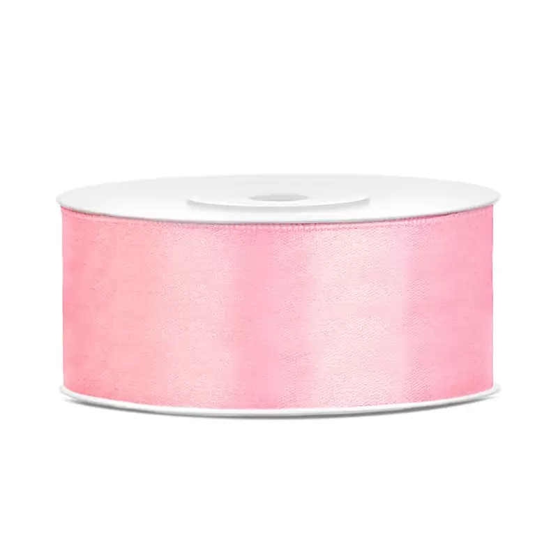 ROTOLO NASTRO ROSA DOPPIO RASO 2,5 CM X 25 METRI