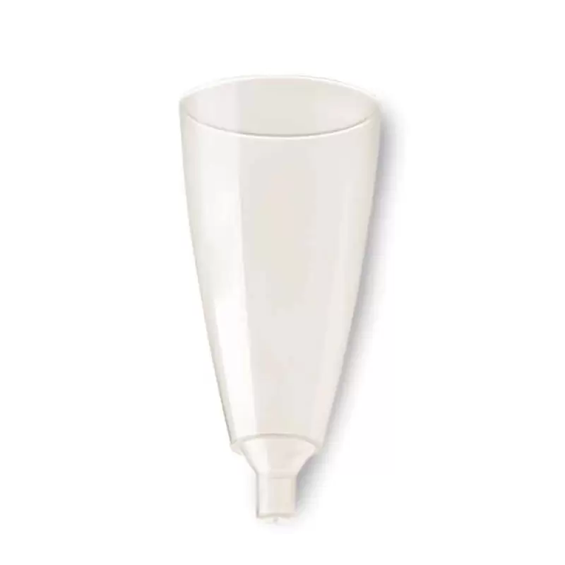 20 FLUTE DI PLASTICA TRASPARENTI - CALICI SENZA BASI