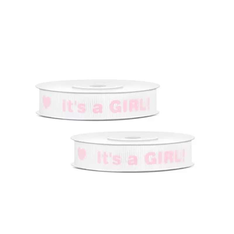 NASTRIMO IT'S A GIRL BIANCO E ROSA