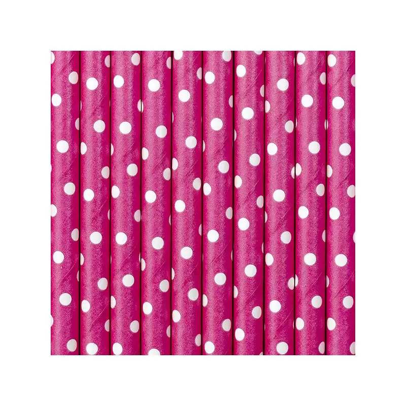 10 CANNUCCE FUCSIA A POIS