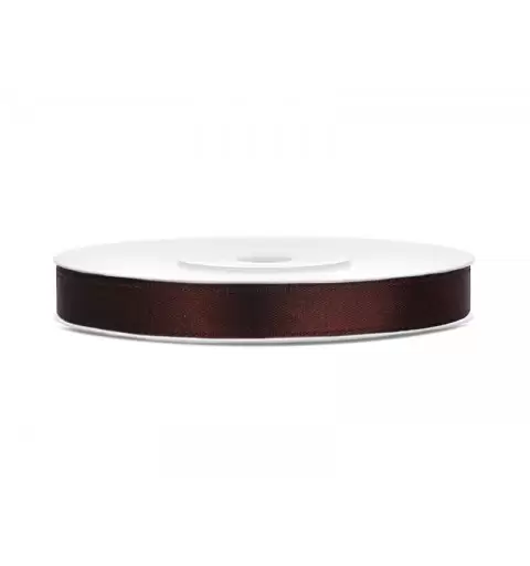 NASTRINO MARRONE IN RASO 1 CM x 25 MT