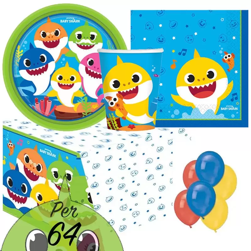 KIT N.4 BABY SHARK - CON PALLONCINI MULTICOLOR