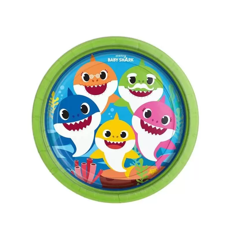 Piatti Baby Shark 22,9 cm  8 pz 552527