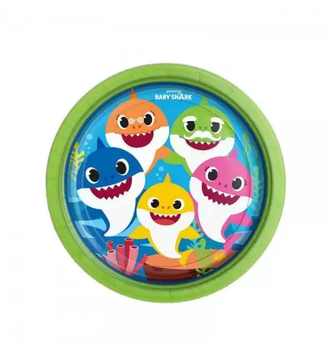 Piatti Baby Shark 22,9 cm  8 pz 552527
