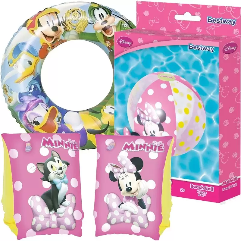 SET MARE BRACCIOLI PALLA CIAMBELLA MINNIE DISNEY - SET N.1 MINNIE