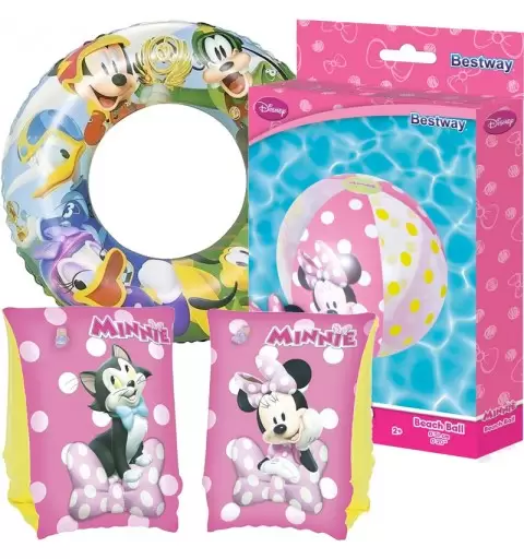 SET MARE BRACCIOLI PALLA CIAMBELLA MINNIE DISNEY - SET N.1 MINNIE